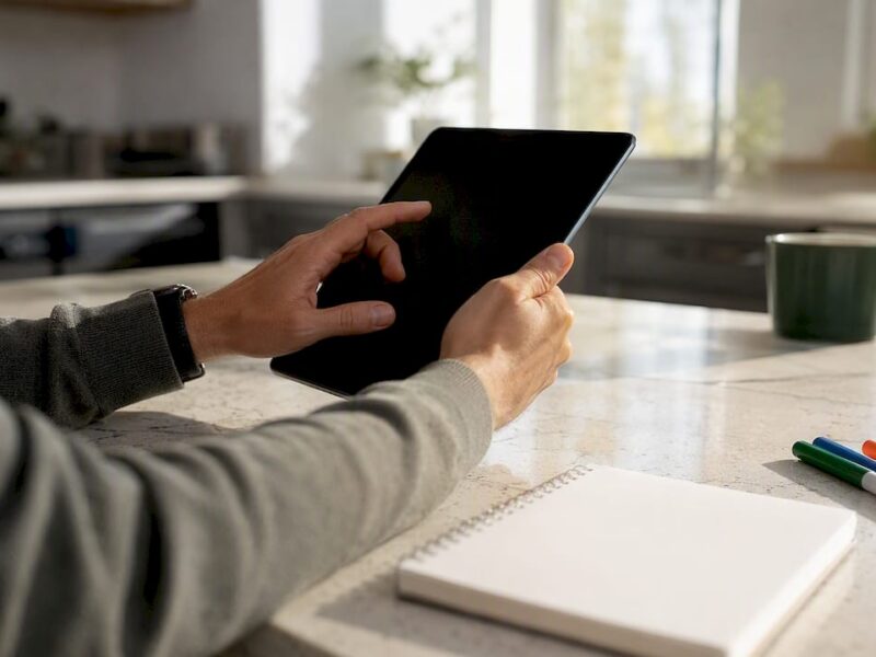 Hands adjusting digital campaign controls