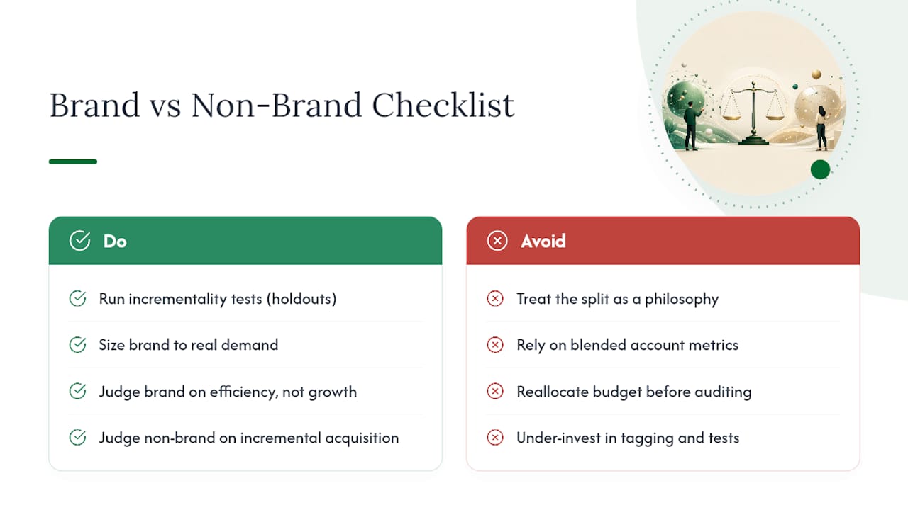 Why Most Teams Get the Brand vs Non-Brand Split Backwards — overview diagram