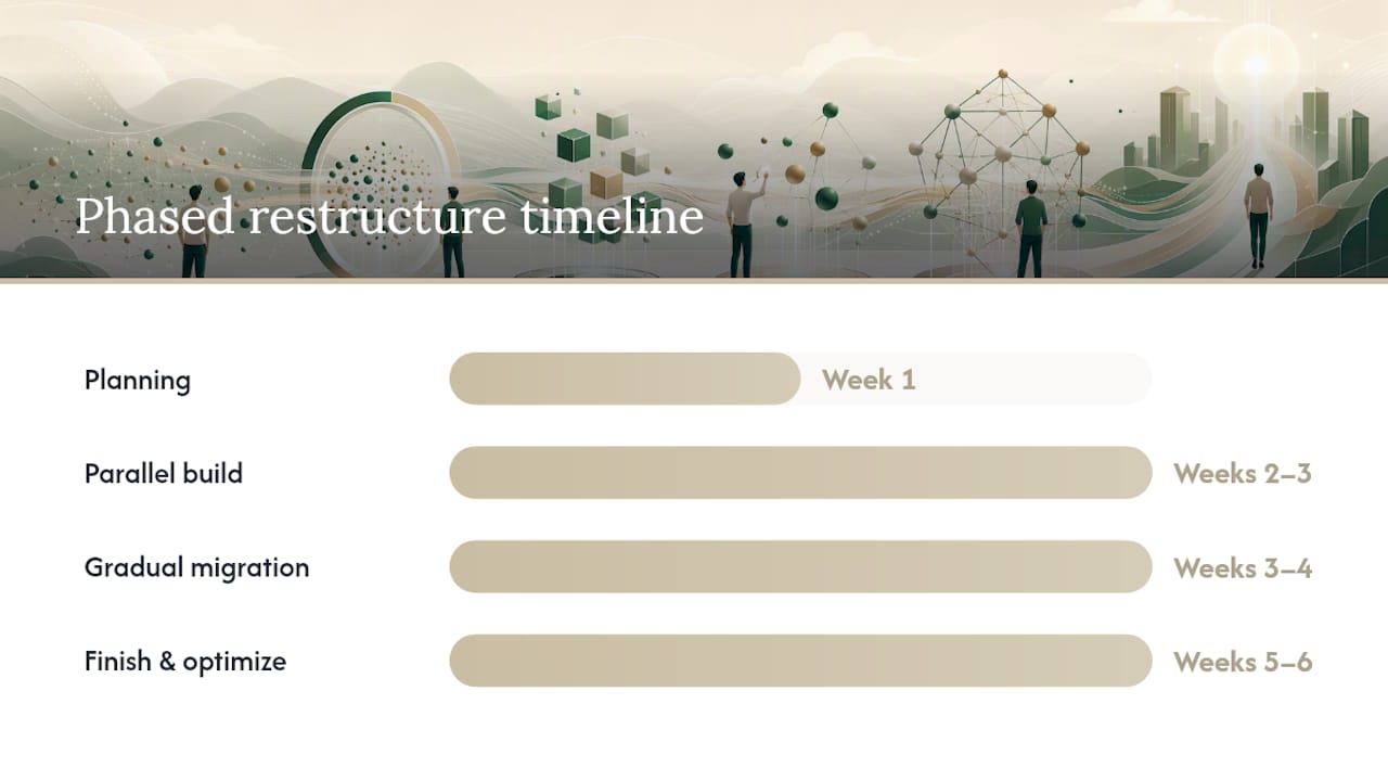 Phased Google Ads restructuring process