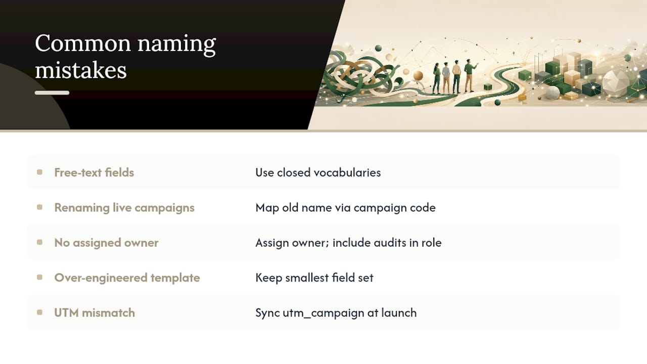 Common Mistakes That Break Campaign Naming Conventions — overview diagram