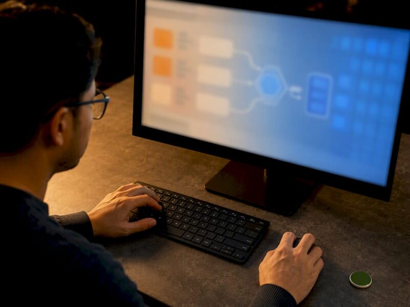 Hands preparing a secure customer data upload