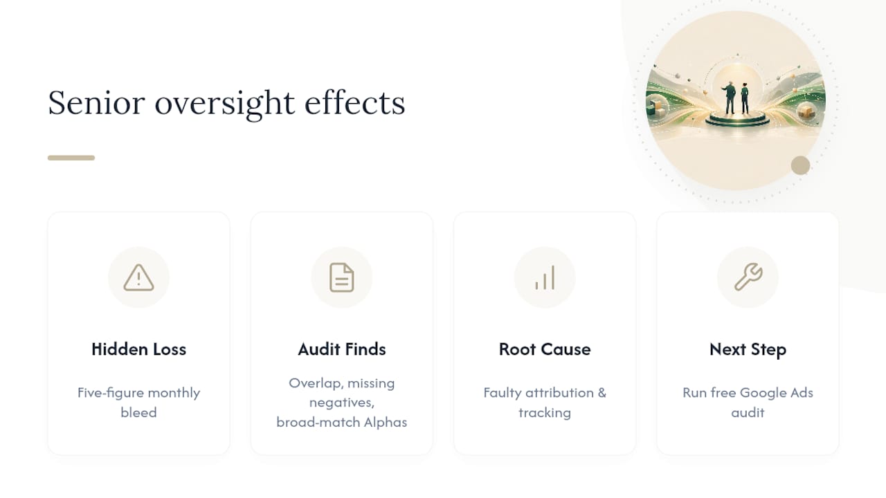 Why Senior Oversight Changes Alpha-Beta Outcomes — overview diagram