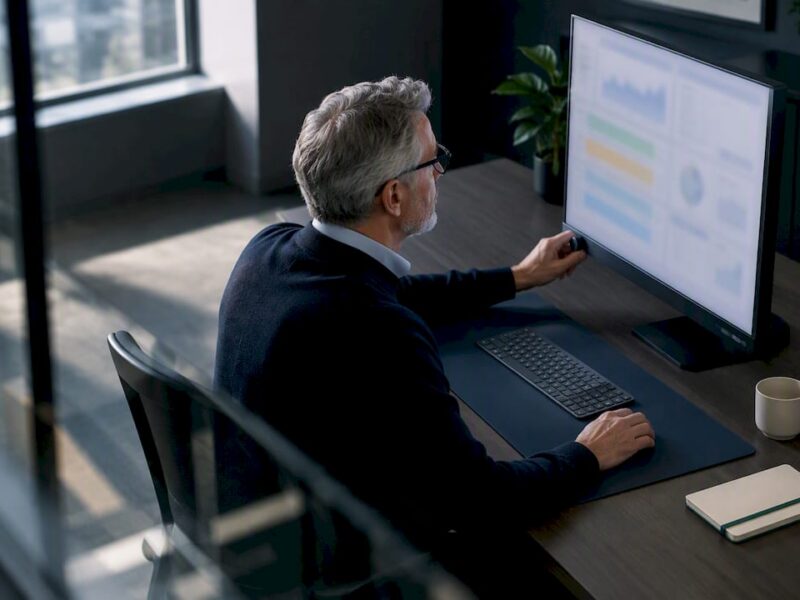 Senior operator reviewing audience signal inputs